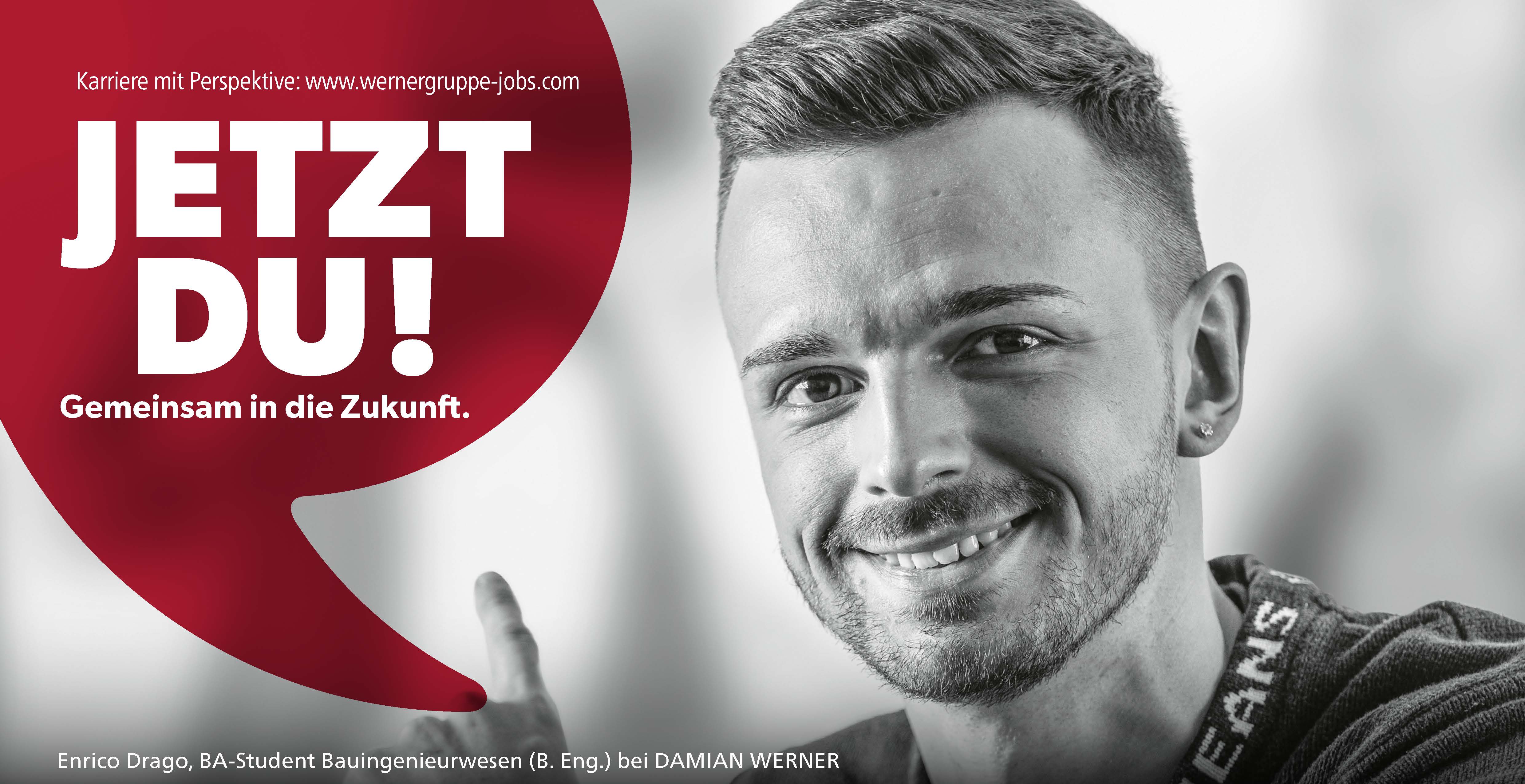 Banner with text: Jetzt wir, gemeinsam in die Zukunft.