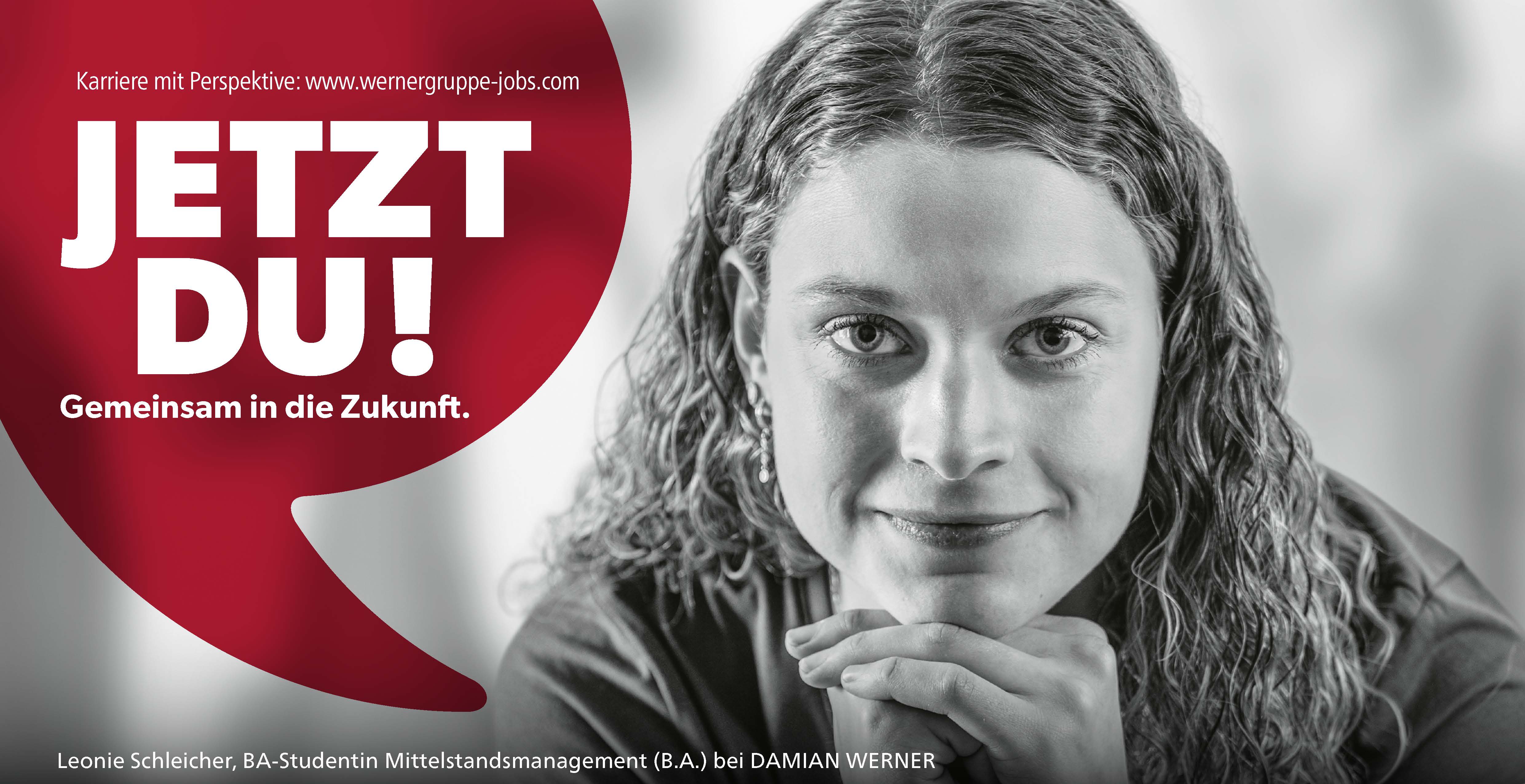 Banner with text: Jetzt wir, gemeinsam in die Zukunft.